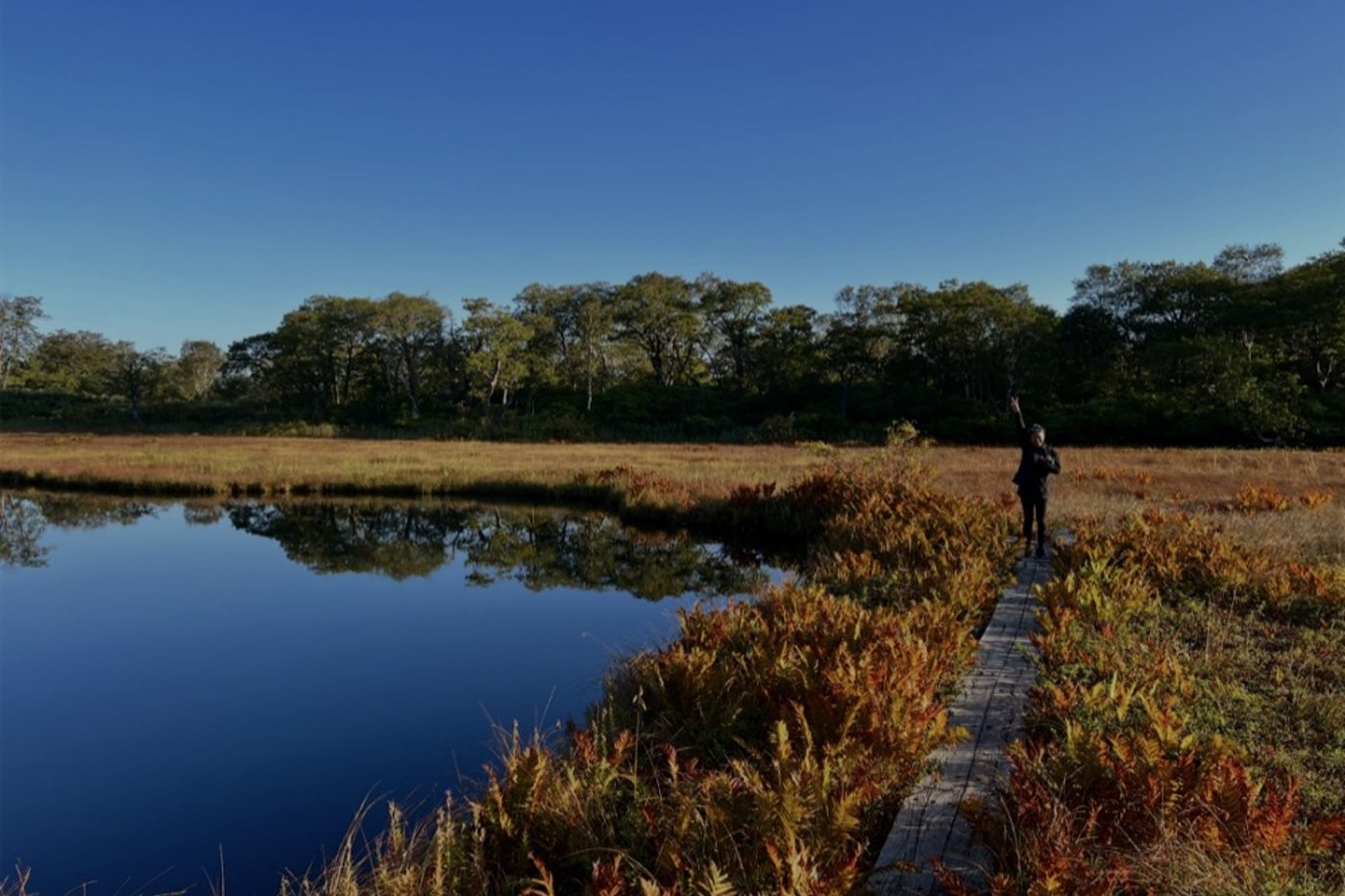 Mirror pond at Kagami-numa